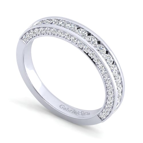 14K White Gold Matching Wedding Band