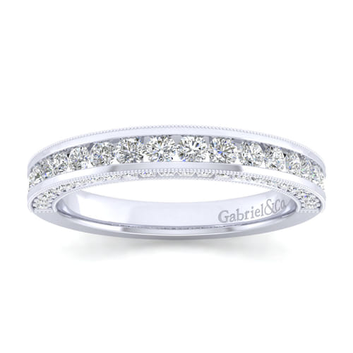 14K White Gold Matching Wedding Band