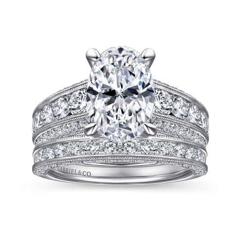 14K White Gold Matching Wedding Band