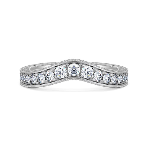 14K White Gold Matching Wedding Band