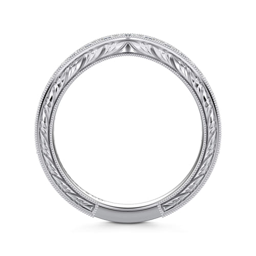 14K White Gold Matching Wedding Band