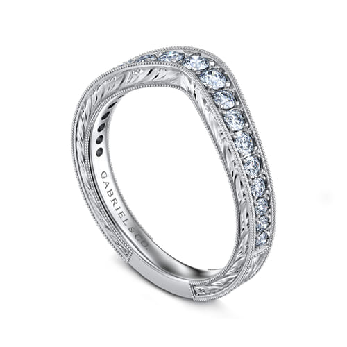14K White Gold Matching Wedding Band