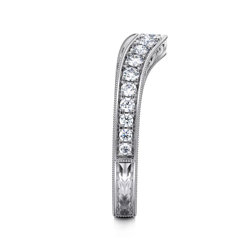 14K White Gold Matching Wedding Band