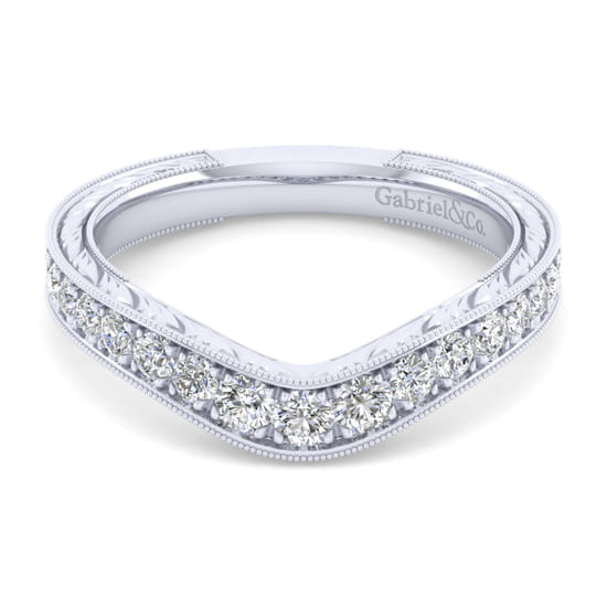 Gabriel - 14K White Gold Matching Wedding Band Gabriel - 14K White Gold Matching Wedding Band