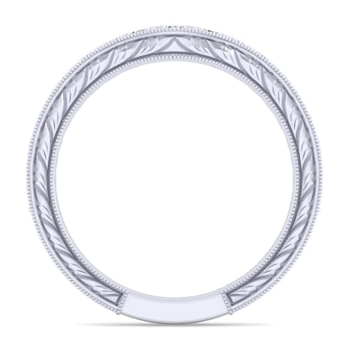 14K White Gold Matching Wedding Band
