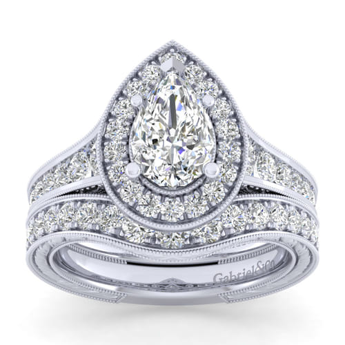 14K White Gold Matching Wedding Band