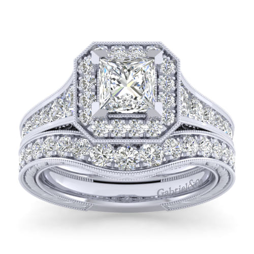 14K White Gold Matching Wedding Band