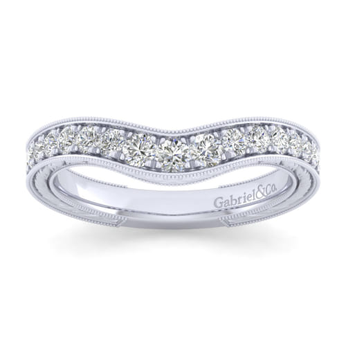 14K White Gold Matching Wedding Band
