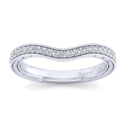 14K White Gold Matching Wedding Band