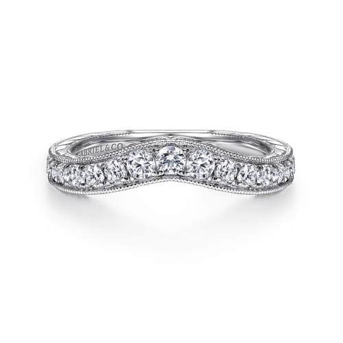 14K White Gold Matching Wedding Band