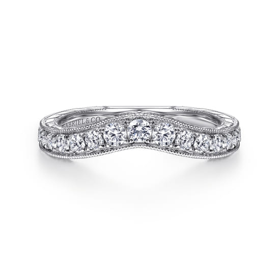 Gabriel - 14K White Gold Matching Wedding Band Gabriel - 14K White Gold Matching Wedding Band