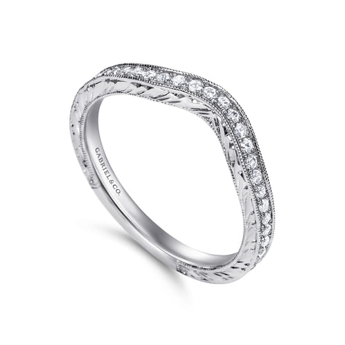 14K White Gold Matching Wedding Band 14K White Gold Matching Wedding Band