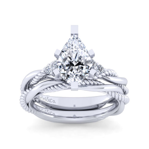 14K White Gold Matching Wedding Band