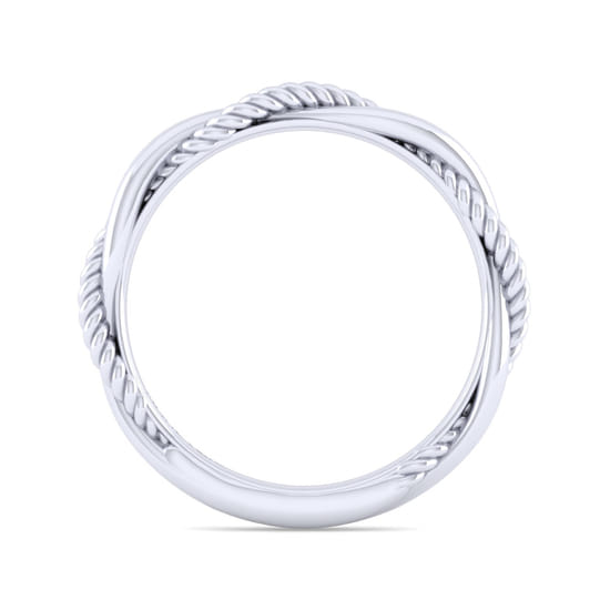 14K White Gold Matching Wedding Band angle 2