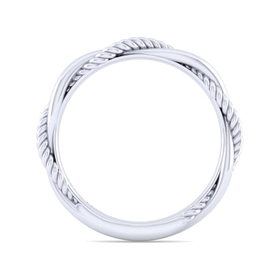 14K White Gold Matching Wedding Band angle 2