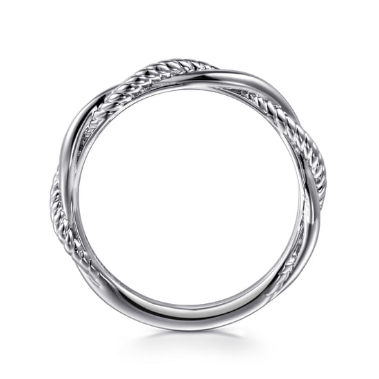 14K White Gold Matching Wedding Band angle 2