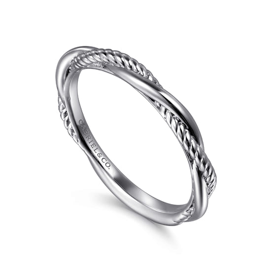 14K White Gold Matching Wedding Band angle 3
