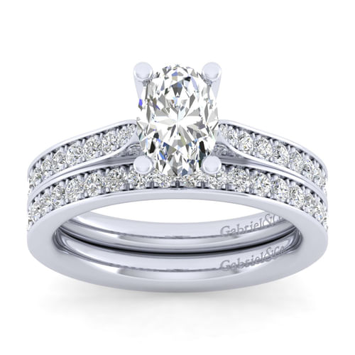 14K White Gold Matching Wedding Band