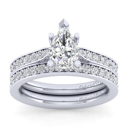 14K White Gold Matching Wedding Band