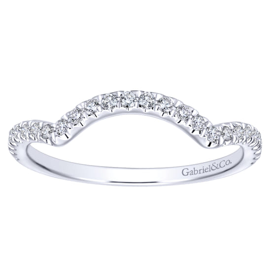 14K White Gold Matching Wedding Band
