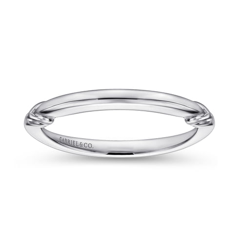 14K White Gold Matching Wedding Band