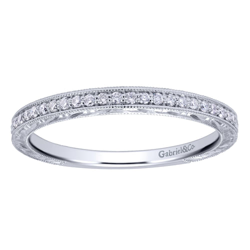 14K White Gold Matching Wedding Band