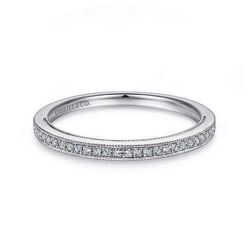 14K White Gold Matching Wedding Band