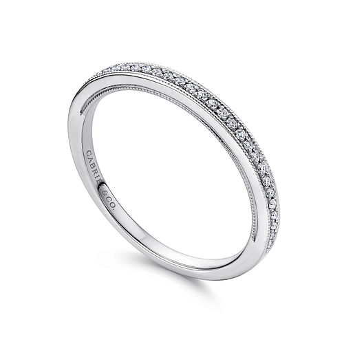 14K White Gold Matching Wedding Band