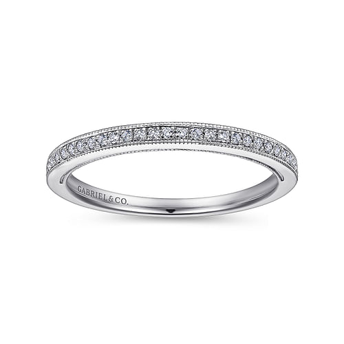 14K White Gold Matching Wedding Band