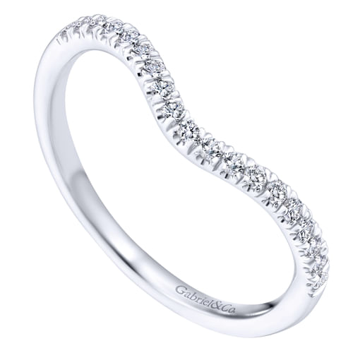 14K White Gold Matching Wedding Band