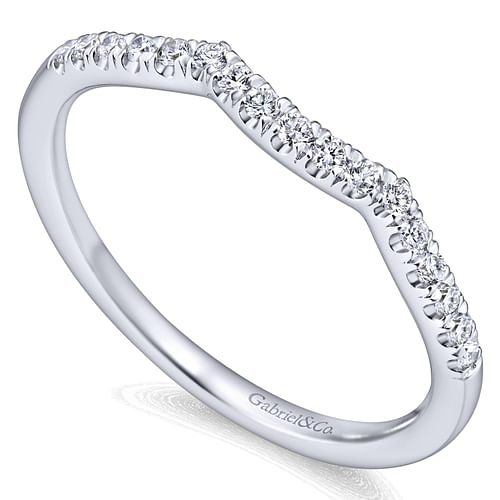 14K White Gold Matching Wedding Band