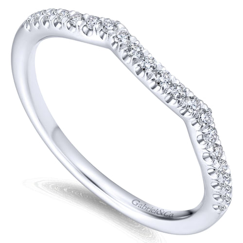 14K White Gold Matching Wedding Band
