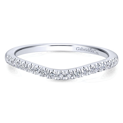 14K White Gold Matching Wedding Band