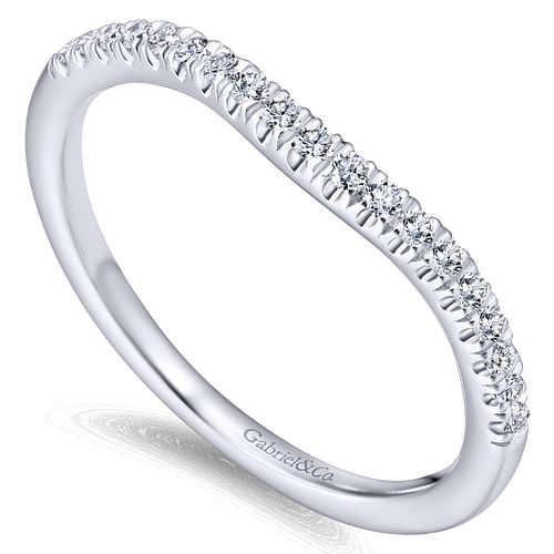 14K White Gold Matching Wedding Band