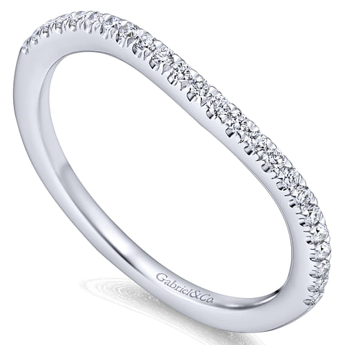 14K White Gold Matching Wedding Band