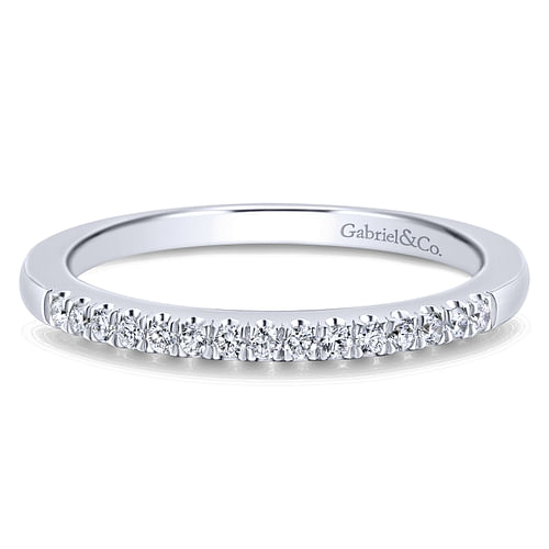 14K White Gold Matching Wedding Band