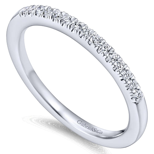 14K White Gold Matching Wedding Band