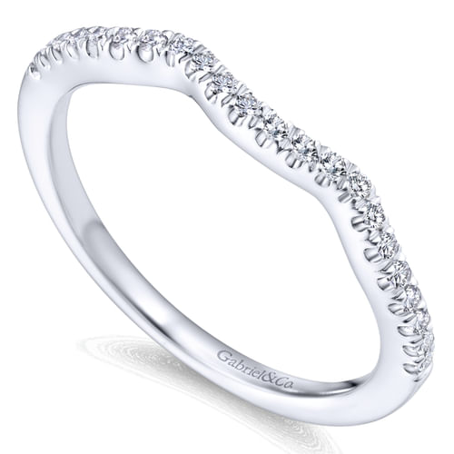 14K White Gold Matching Wedding Band