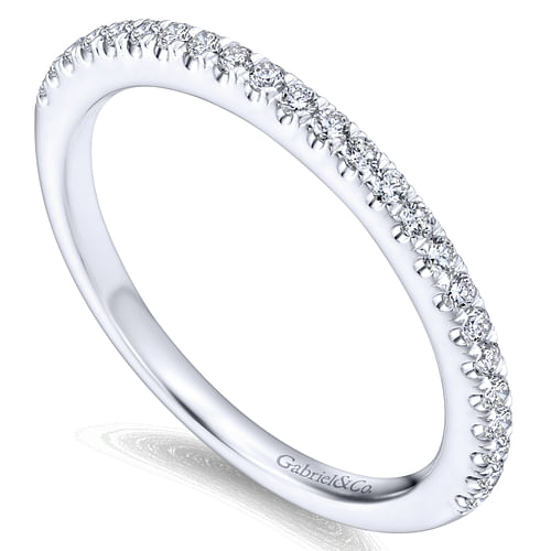 14K White Gold Matching Wedding Band