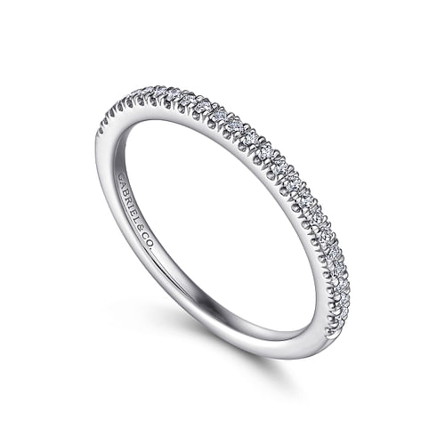 14K White Gold Matching Wedding Band