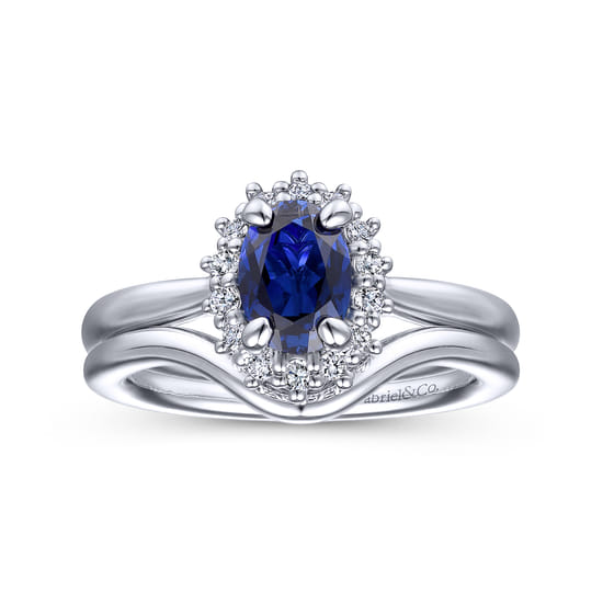 14K White Gold Matching Wedding Band angle 4