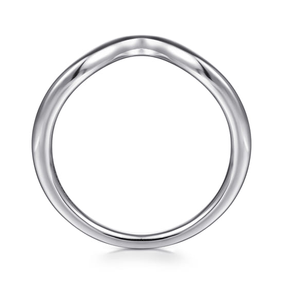 14K White Gold Matching Wedding Band angle 2