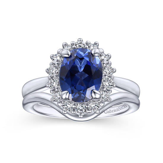 14K White Gold Matching Wedding Band angle 4
