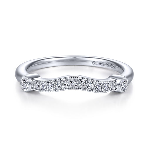 14K White Gold Matching Wedding Band