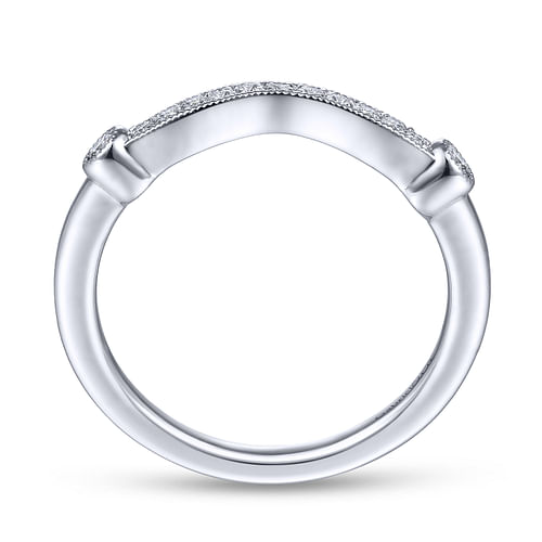 14K White Gold Matching Wedding Band