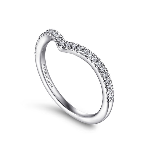 14K White Gold Matching Wedding Band