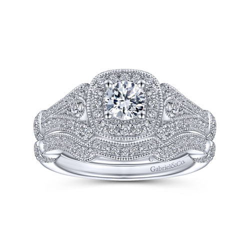 14K White Gold Matching Wedding Band