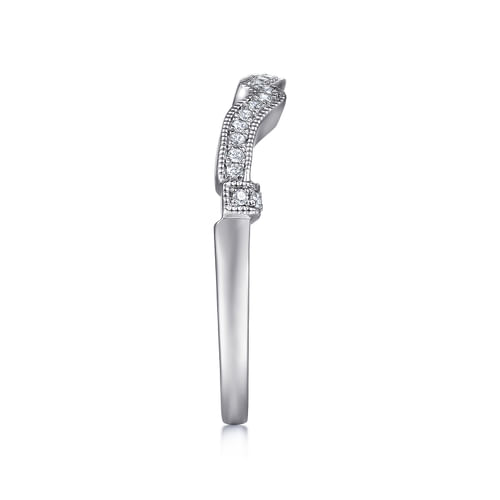 14K White Gold Matching Wedding Band