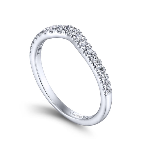 14K White Gold Matching Wedding Band