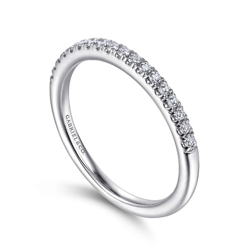 14K White Gold Matching Wedding Band